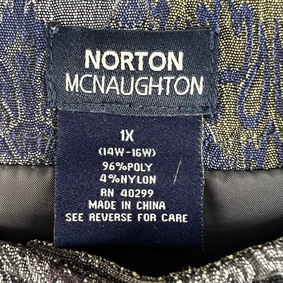 VTG Norton McNaughton Jacket Women's 1X Metallic Purple Gold Pockets Grandma - Picture 8 of 11